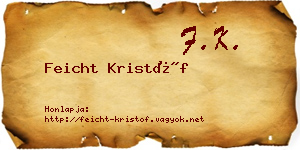 Feicht Kristóf névjegykártya