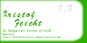 kristof feicht business card