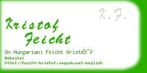 kristof feicht business card